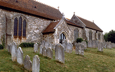 isle of wight Brading church and graveyard